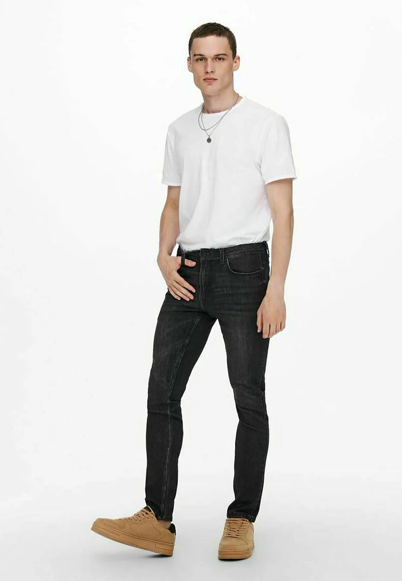 Only & Sons ONSLOOM LIFE - Slim Fit Jeans Herren | Schwarzer Denim 2 Only & Sons ONSLOOM LIFE - Slim Fit Jeans Herren | Schwarzer Denim – Bild 2