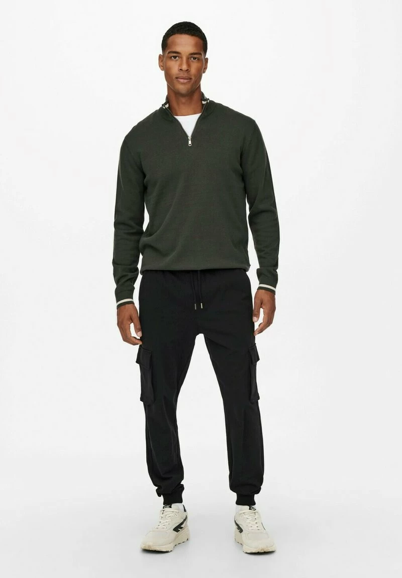 Only & Sons Herren MIT TUNNE - Cargohose - Schwarz | Modische Cargohose für Herren 2 Only & Sons Herren MIT TUNNE - Cargohose - Schwarz | Modische Cargohose für Herren – Bild 2