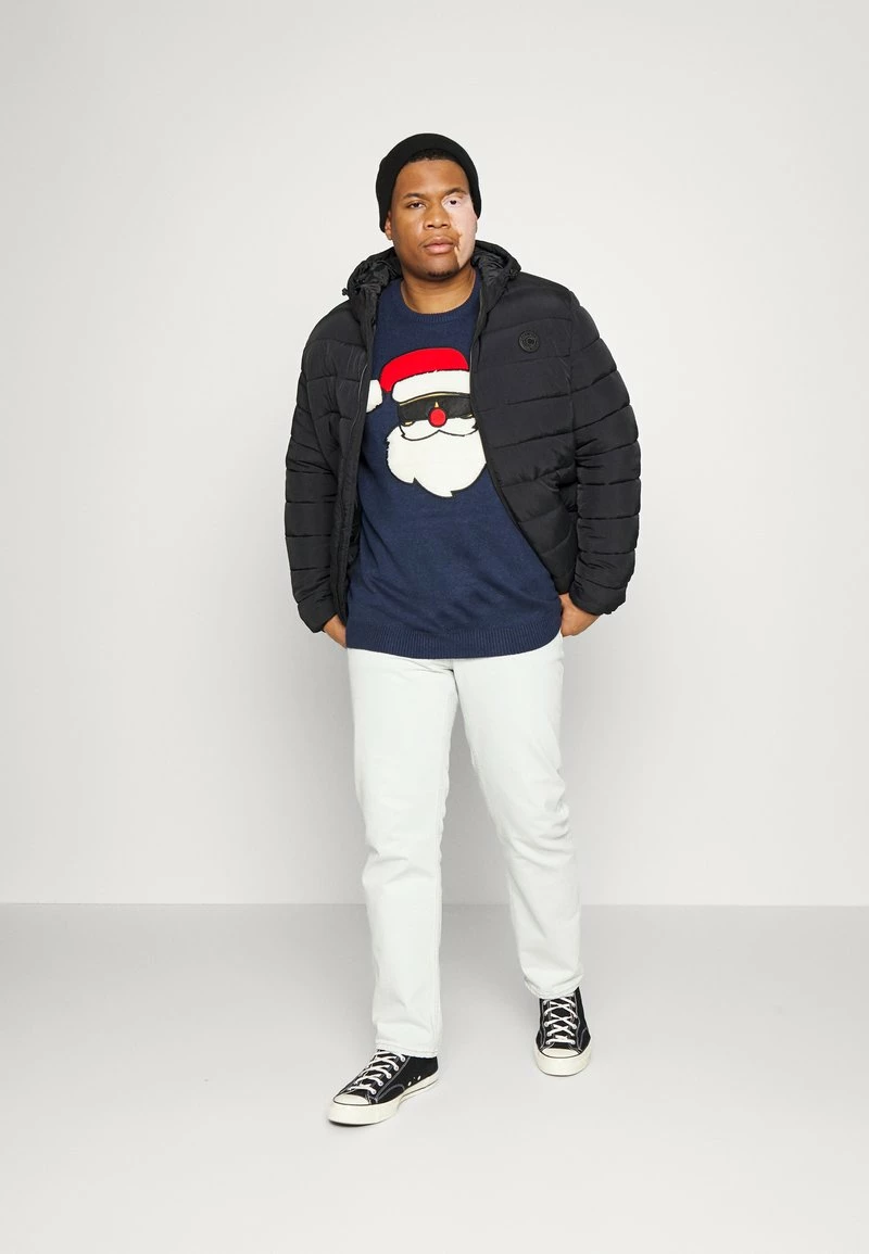 Only & Sons Herren ONSXMAS FUNNY FRONT BADGE Strickpullover - Dress Blues | Warm & Stylisch 2 Only & Sons Herren ONSXMAS FUNNY FRONT BADGE Strickpullover - Dress Blues | Warm & Stylisch – Bild 2