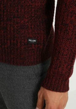 Only & Sons Herren ONSLAZLO STRIPED CREW NECK Strickpullover Cabernet - Style meets Komfort -Only & Sons Geschäft 3e4e8c1407f4437b85216d426a233aac
