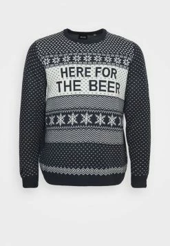 Only & Sons Herren ONSXMAS GRUMPY BEER - Strickpullover - Dark Navy | Warm & Bequem -Only & Sons Geschäft 3f13c5a1512045f3947bdfe23950b14e