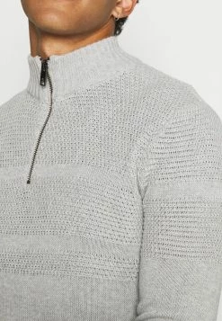 Only & Sons Herren ONSBACE Strickpullover - Light Grey Melange | Moderner Designpullover -Only & Sons Geschäft 40b2e1f0600340e687affcf0c02e45bf