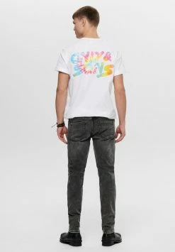 Only & Sons Herren T-Shirt Print - Bright White | Hochwertiges Basic-Shirt -Only & Sons Geschäft 42933ccc5a774c938a670c5124faa103