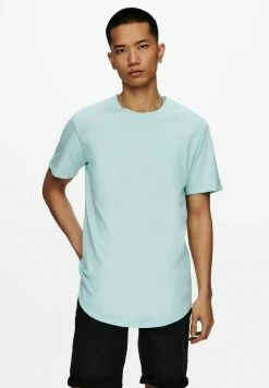 Only & Sons Herren T-Shirt Basic - Blue Glow | Bequemes Basic-Shirt für jeden Anlass