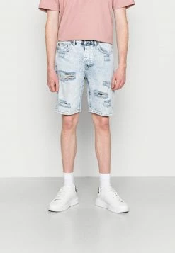 Only & Sons Herren ONSAVI DAMAGE - Jeans Shorts - Blau Denim