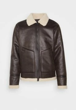 Only & Sons Herren ONSBEN AVIATOR Kunstlederjacke in Demitasse - Stilvolle Lederjacke für Herren -Only & Sons Geschäft 460ad8454ebc43548b45d56261b55c9d