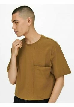 Only & Sons Herren RELAXED FIT T-Shirt Basic - Bequemes Baumwollshirt in Rubber -Only & Sons Geschäft 4837ec21547848c1bd7a879dbd2a03da