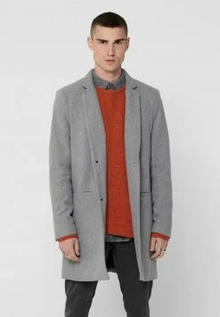 Only & Sons Herren Kurzmantel - Light Grey Melange | Modischer Kurzmantel für Herren