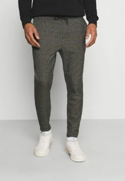 Only & Sons Herren ONSLINUS CROP CHECK PANTS - Stoffhose in Grey Melange
