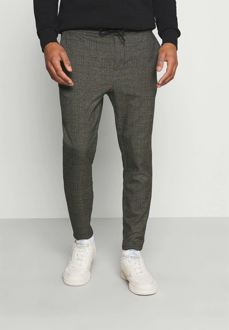 Only & Sons Herren ONSLINUS CROP CHECK PANTS - Stoffhose in Grey Melange 1 Only & Sons Herren ONSLINUS CROP CHECK PANTS - Stoffhose in Grey Melange