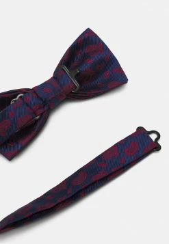 Only & Sons Herren ONSTAJ PATTERN BOWTIE SET - Fliege und Einstecktuch in Dunkelblau/Rot -Only & Sons Geschäft 495cdedd2da5435982db24e76dcbfd71