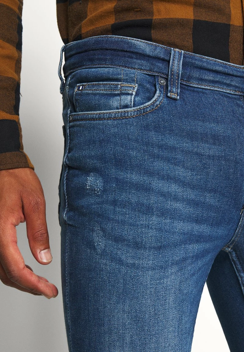 Only & Sons Herren ONSWARP Skinny Fit Jeans - Blue Denim | Moderne Passform 5 Only & Sons Herren ONSWARP Skinny Fit Jeans - Blue Denim | Moderne Passform – Bild 5