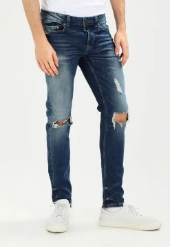 Only & Sons Herren ONSAVI LOOM - Skinny Fit Jeans in Medium Blue Denim | Moderne Herrenjeans