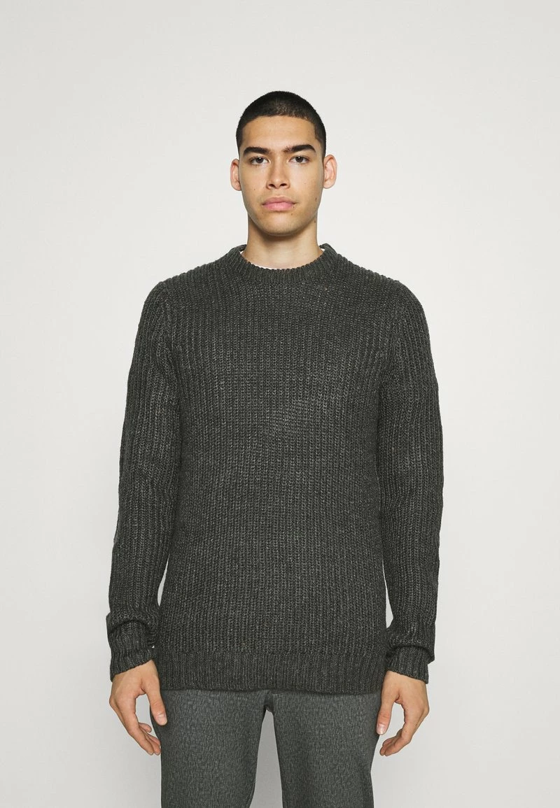 Only & Sons ONSNAZLO CREW NECK Strickpullover - Dark Grey Melange für Herren 1 Only & Sons ONSNAZLO CREW NECK Strickpullover - Dark Grey Melange für Herren