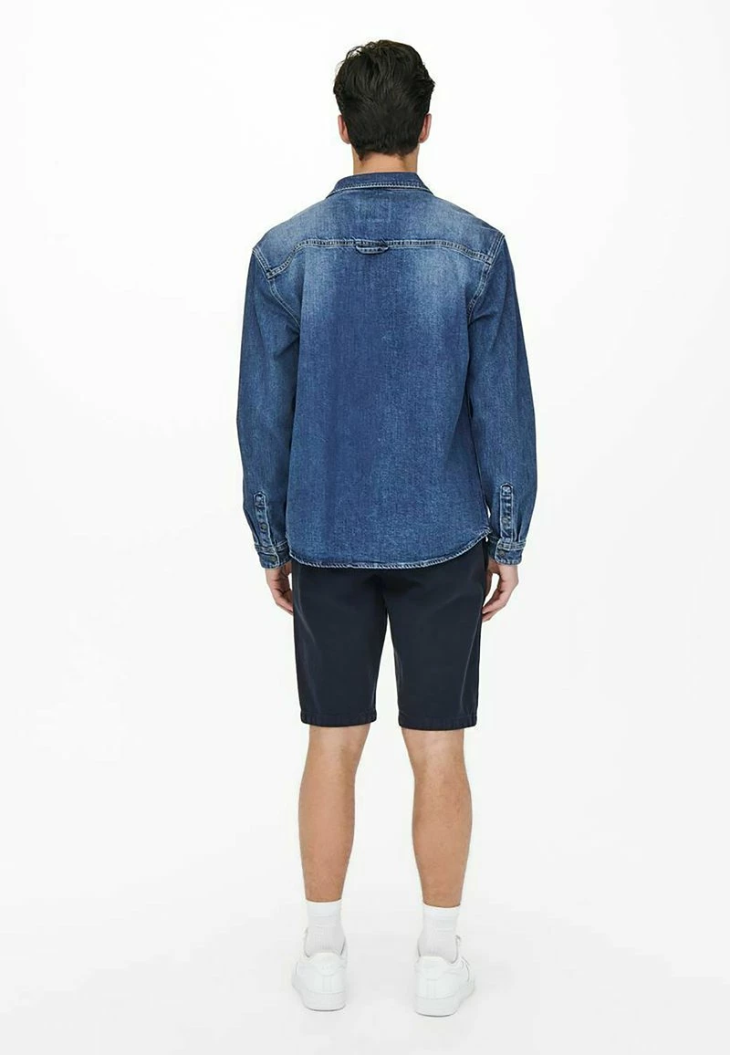 Only & Sons Herren OVERSHIRT - Blue Denim | Freizeithemd für stilvolle Outfits 2 Only & Sons Herren OVERSHIRT - Blue Denim | Freizeithemd für stilvolle Outfits – Bild 2