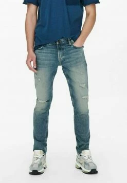 Only & Sons Herren ONSLOOM - Slim Fit Jeans - Blau Denim | Moderne Passform | Langlebig