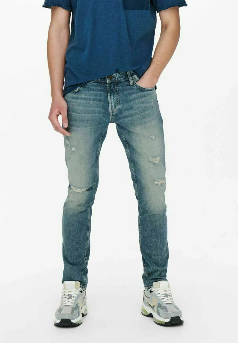 Only & Sons Herren ONSLOOM - Slim Fit Jeans - Blau Denim | Moderne Passform | Langlebig 1 Only & Sons Herren ONSLOOM - Slim Fit Jeans - Blau Denim | Moderne Passform | Langlebig