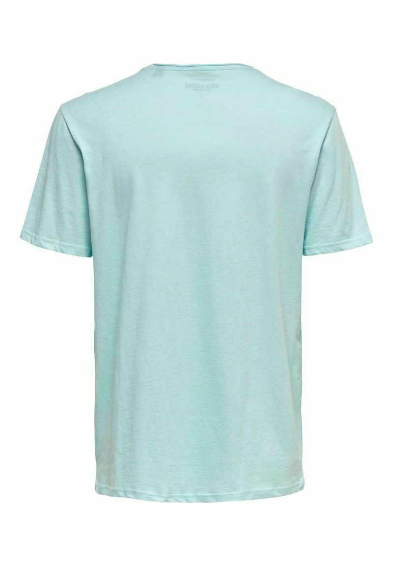 Only & Sons Herren ONSROY - T-Shirt Basic - Blue Glow | Modisches Basic für jeden Anlass 2 Only & Sons Herren ONSROY - T-Shirt Basic - Blue Glow | Modisches Basic für jeden Anlass – Bild 2