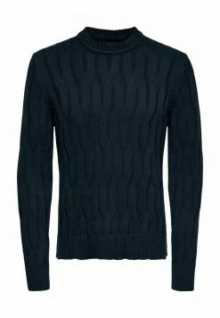 Only & Sons Herren LIFE CABLE Strickpullover - Dark Navy | Hochwertige Strickwaren
