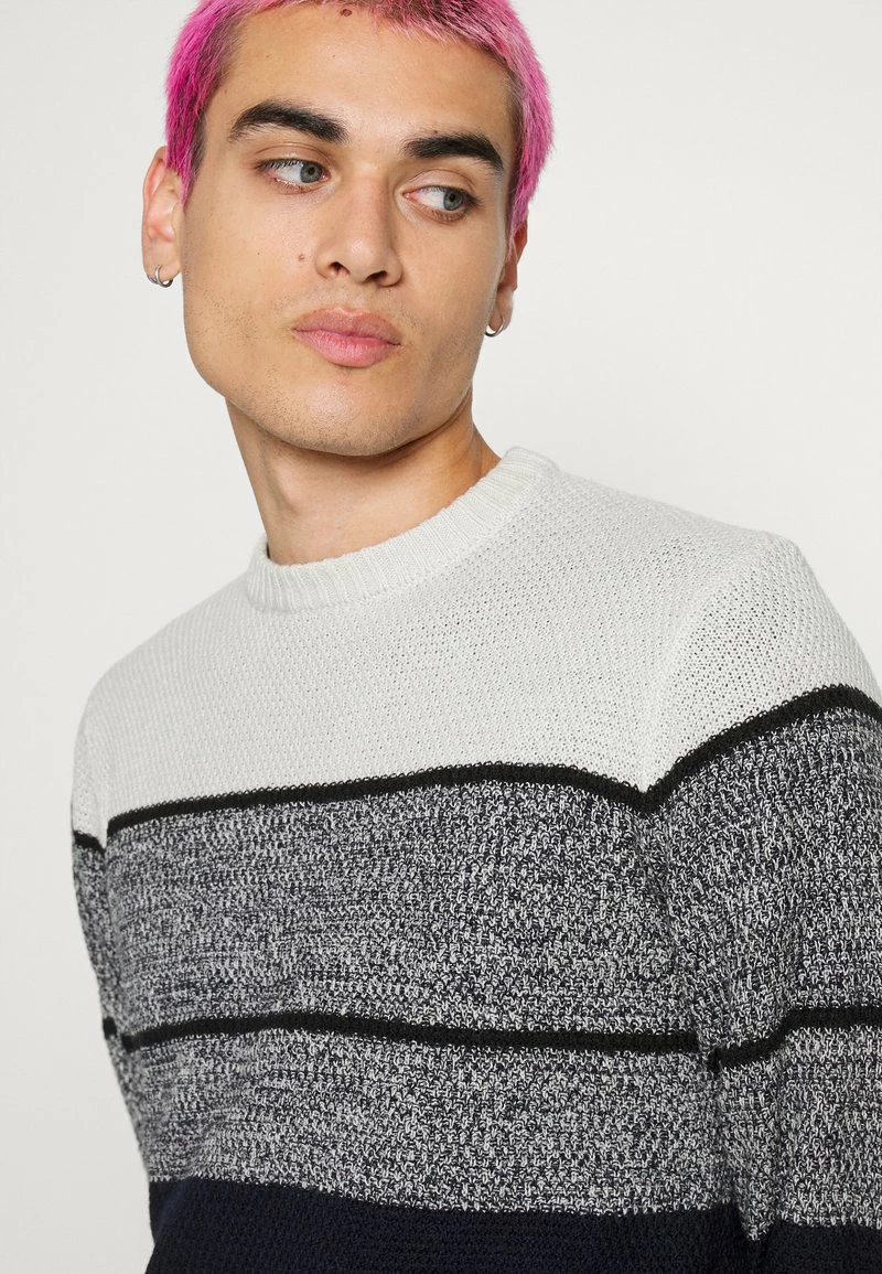 Only & Sons Herren ONSHARM STRIPE BLOCK CREW - Strickpullover - Dark Navy 4 Only & Sons Herren ONSHARM STRIPE BLOCK CREW - Strickpullover - Dark Navy – Bild 4