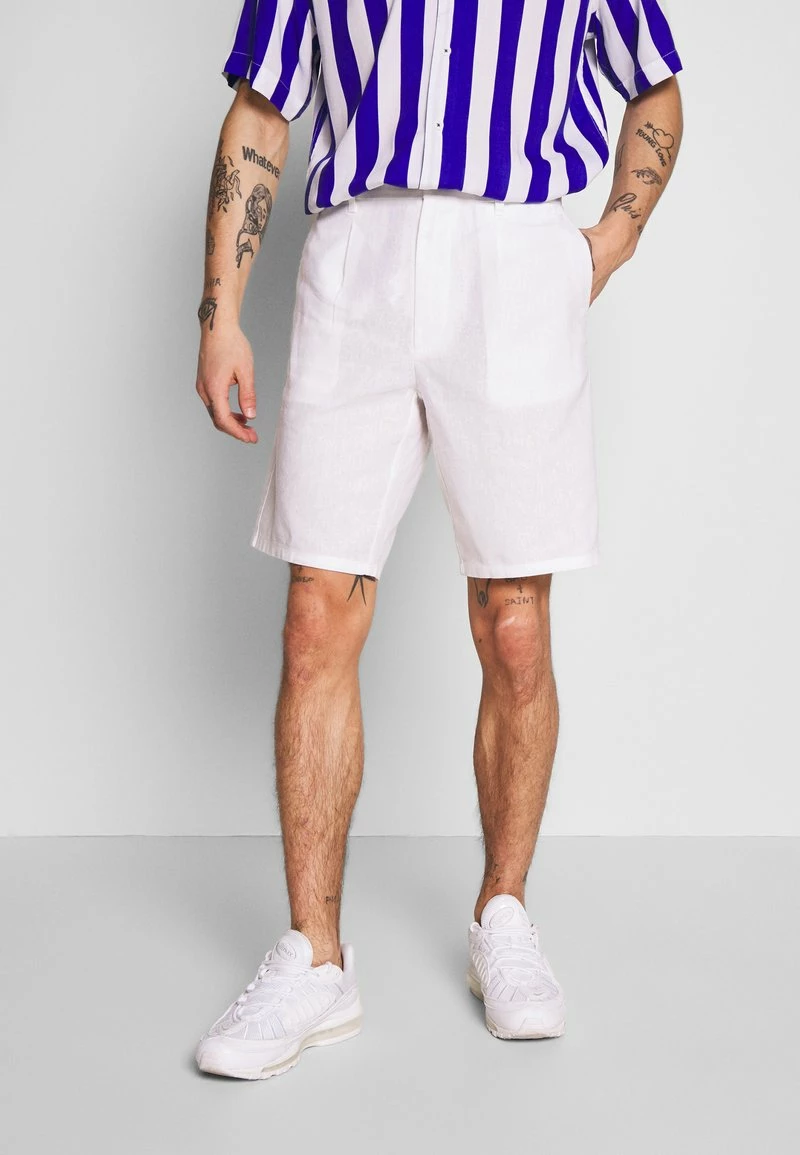 Only & Sons Herren ONSLOU Leinen-Mix Shorts GW 3000 - Helle Kurzarmhose in Weiß 1 Only & Sons Herren ONSLOU Leinen-Mix Shorts GW 3000 - Helle Kurzarmhose in Weiß