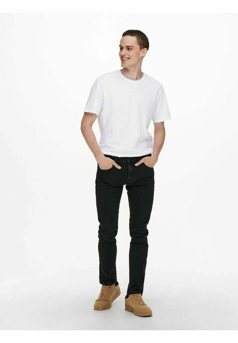 Only & Sons Herren ONSLOOM LIFE Jeans Slim Fit - Schwarz Denim 2 Only & Sons Herren ONSLOOM LIFE Jeans Slim Fit - Schwarz Denim – Bild 2