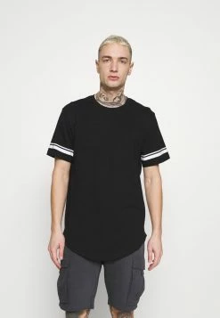 Only & Sons Herren ONSMATT LIFE LONGY STRIPE Print T-Shirt - Schwarz