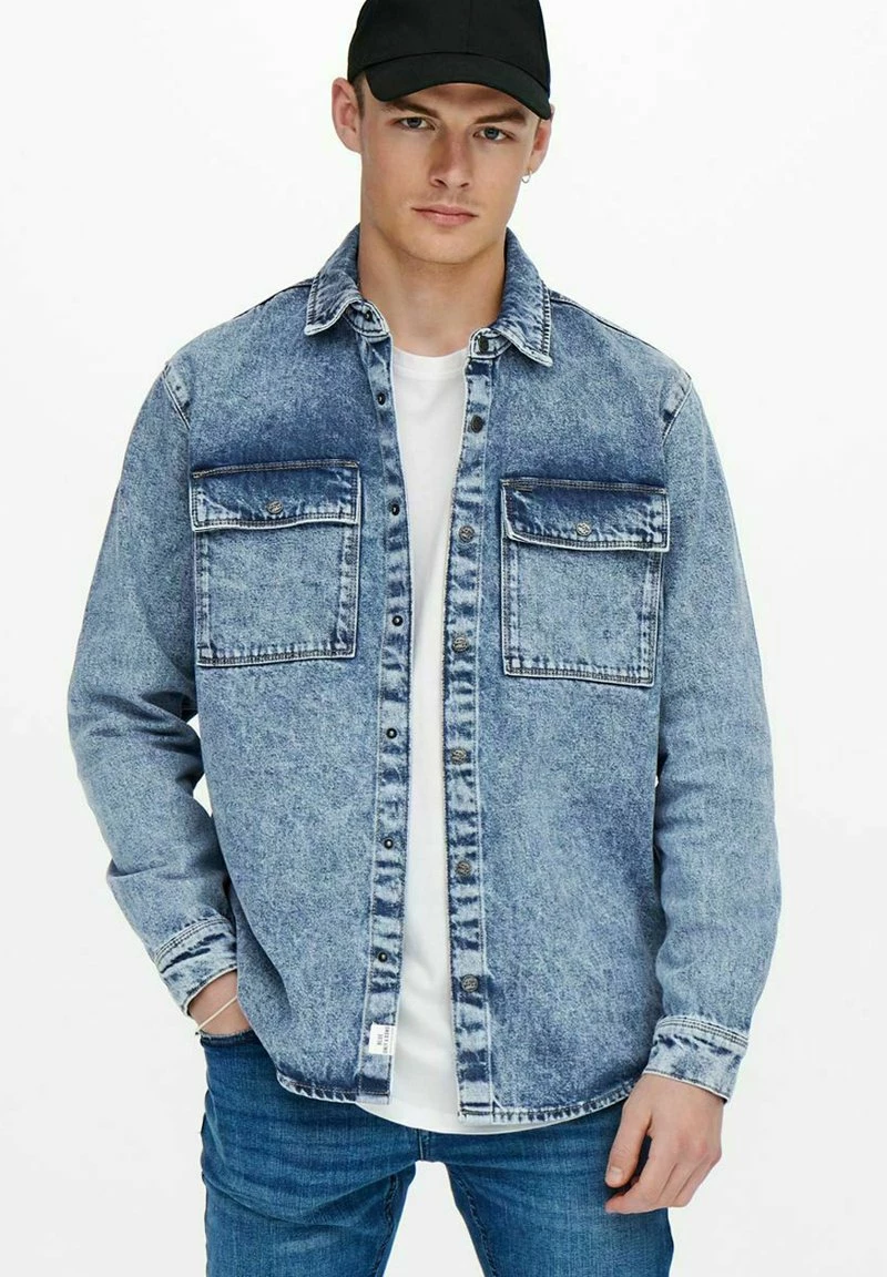 Only & Sons Hemd - Blau Denim | Freizeithemd für Herren 4 Only & Sons Hemd - Blau Denim | Freizeithemd für Herren – Bild 4