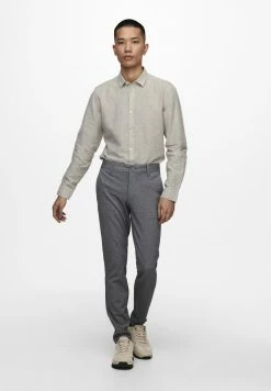 Only & Sons Herren ONSCAIDEN SOLID - Beiges Freizeithemd -Only & Sons Geschäft 5694fe7531a641f2985a862a50920a3d