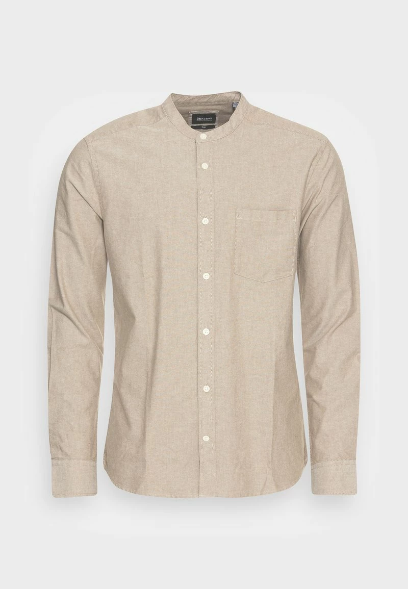 Only & Sons ONSNEIL MAO OXFORD Hemd in Chinchilla für Herren - Klassisches Freizeithemd 4 Only & Sons ONSNEIL MAO OXFORD Hemd in Chinchilla für Herren - Klassisches Freizeithemd – Bild 4