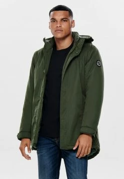 Only & Sons Herren ONSETHAN Parka - Olive - Moderne Herrenjacke für jeden Anlass