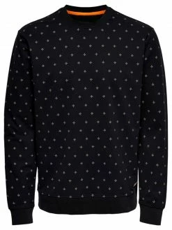 Only & Sons Herren ONSKENNETH LIFE AOP SWEAT NF - Sweatshirt Schwarz - Modernes Design & Komfort -Only & Sons Geschäft 58b90a370d9c42da9c6451a0b1368cb7