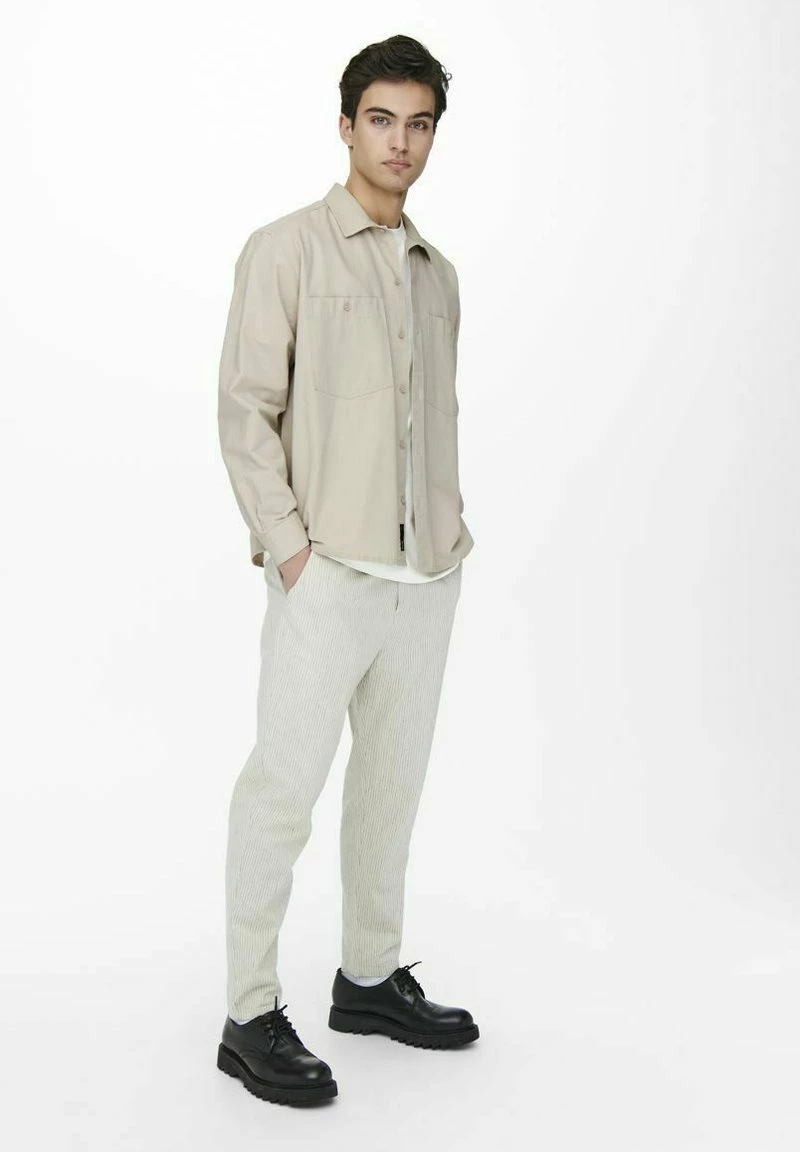 Only & Sons Herren Hemd - Beige | Freizeithemd für Herren | Modisches Design | Hochwertige Qualität 4 Only & Sons Herren Hemd - Beige | Freizeithemd für Herren | Modisches Design | Hochwertige Qualität – Bild 4