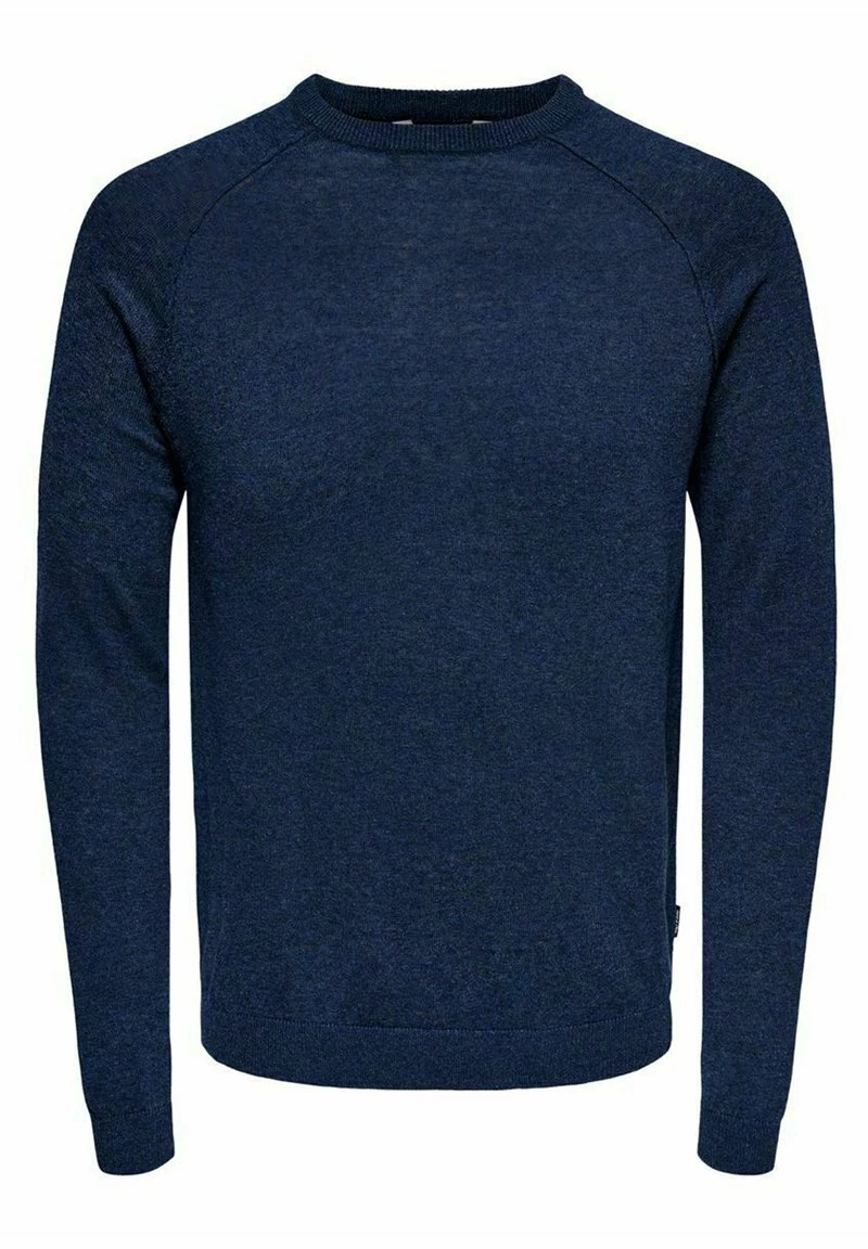 Only & Sons Herren Strickpullover - Dark Navy | Hochwertiger Herrenpullover aus Strick 1 Only & Sons Herren Strickpullover - Dark Navy | Hochwertiger Herrenpullover aus Strick