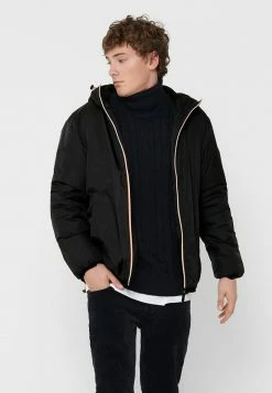 Only & Sons Winterjacke Herren - Schwarz, Warme und Stilvolle Winterjacke