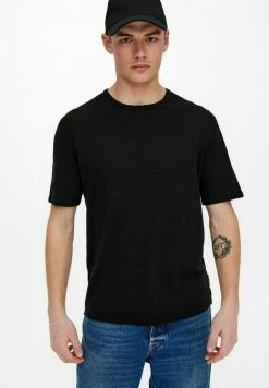 Only & Sons Herren T-Shirt Basic - Schwarz | Komfortables Basic-Shirt für jeden Anlass