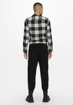 Only & Sons Herren Cargohose - Schwarz | Moderne Designhose für Herren -Only & Sons Geschäft 5db20ced071847a5a1a8f999d7a13c91