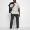 Only & Sons Herren ONSMATT LONGY TEE 3 PACK - Basic T-Shirt Set in Light Grey Melange, White Gray & Black