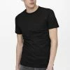 Only & Sons ONSBASIC SLIM O-NECK 2PACK - Basic T-Shirt Schwarz Herren