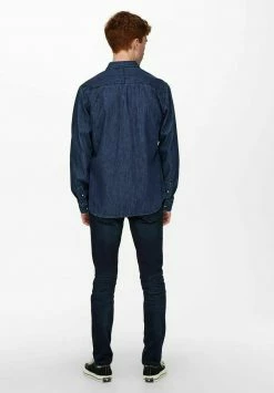 Only & Sons Herren ONSMATTER LIFE Hemd - Blue Denim | Freizeithemd | Bequem & Stilvoll -Only & Sons Geschäft 6063cf5220914ac4ba923cd515c9c09c