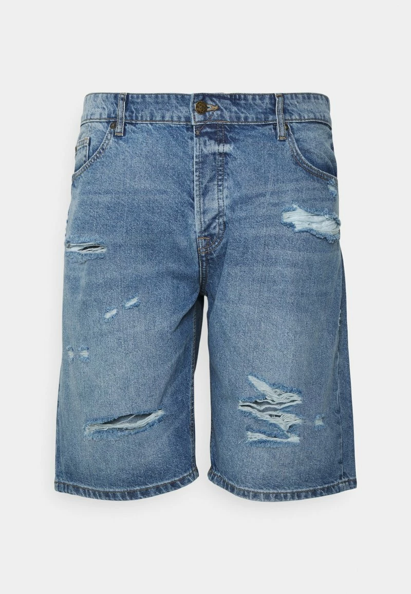 Only & Sons Herren ONSAVIB LUE DAMAGE - Jeans Shorts - Blue Denim 1 Only & Sons Herren ONSAVIB LUE DAMAGE - Jeans Shorts - Blue Denim