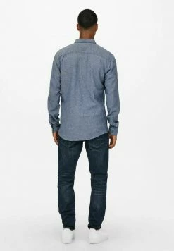 Only & Sons Herren TWILL Hemd - Dark Navy | Elegantes Freizeithemd für Herren -Only & Sons Geschäft 625c539b87dc4c58a1746e5463d1436d