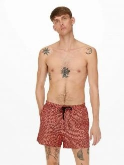 Only & Sons Herren GEMUSTERTE Badeshorts Porcelain Rose | Badehose | Bademode | Herrenbekleidung -Only & Sons Geschäft 635ffcac9f574803935b6ea2f050ea15