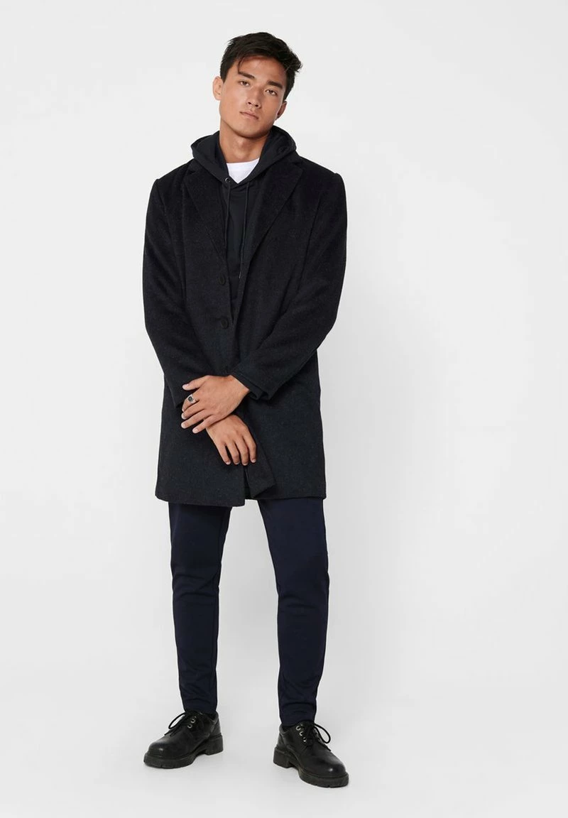 Only & Sons Klassischer Wollmantel für Herren - Night Sky | Elegante Herrenbekleidung 2 Only & Sons Klassischer Wollmantel für Herren - Night Sky | Elegante Herrenbekleidung – Bild 2