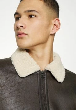 Only & Sons Herren ONSBEN AVIATOR Kunstlederjacke in Demitasse - Stilvolle Lederjacke für Herren -Only & Sons Geschäft 65f3910342f548169cdb7489fefbd9f9