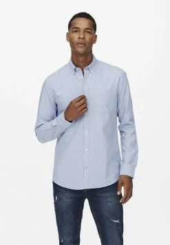Only & Sons Herren ONSNEIL LIFE OXFORD Hemd Cashmere Blue | Freizeithemd aus Baumwolle | Modisch und bequem
