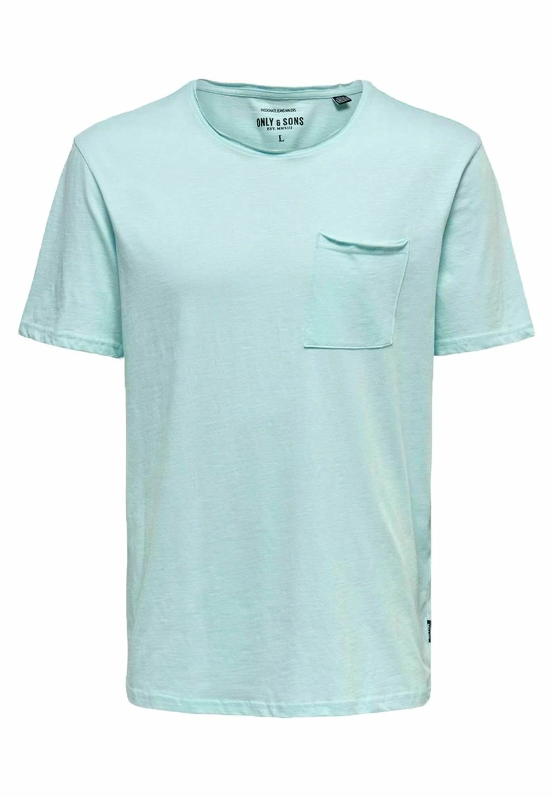 Only & Sons Herren ONSROY - T-Shirt Basic - Blue Glow | Modisches Basic für jeden Anlass 1 Only & Sons Herren ONSROY - T-Shirt Basic - Blue Glow | Modisches Basic für jeden Anlass