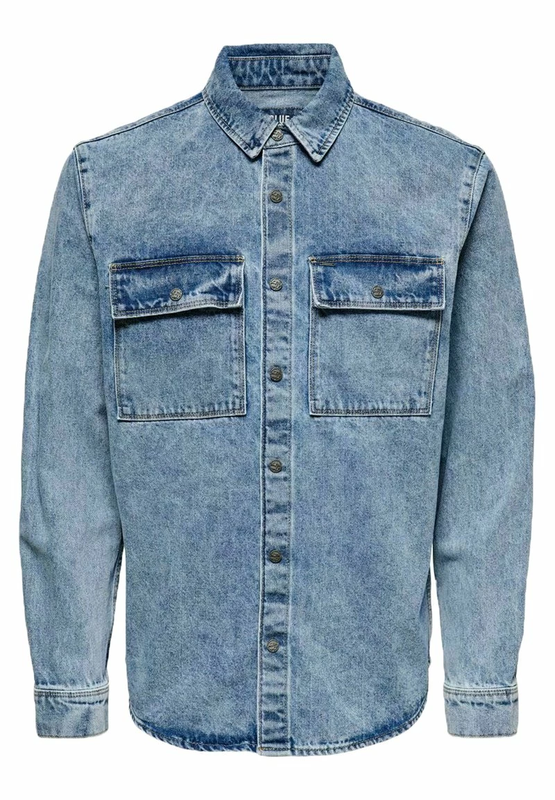 Only & Sons Hemd - Blau Denim | Freizeithemd für Herren 7 Only & Sons Hemd - Blau Denim | Freizeithemd für Herren – Bild 7