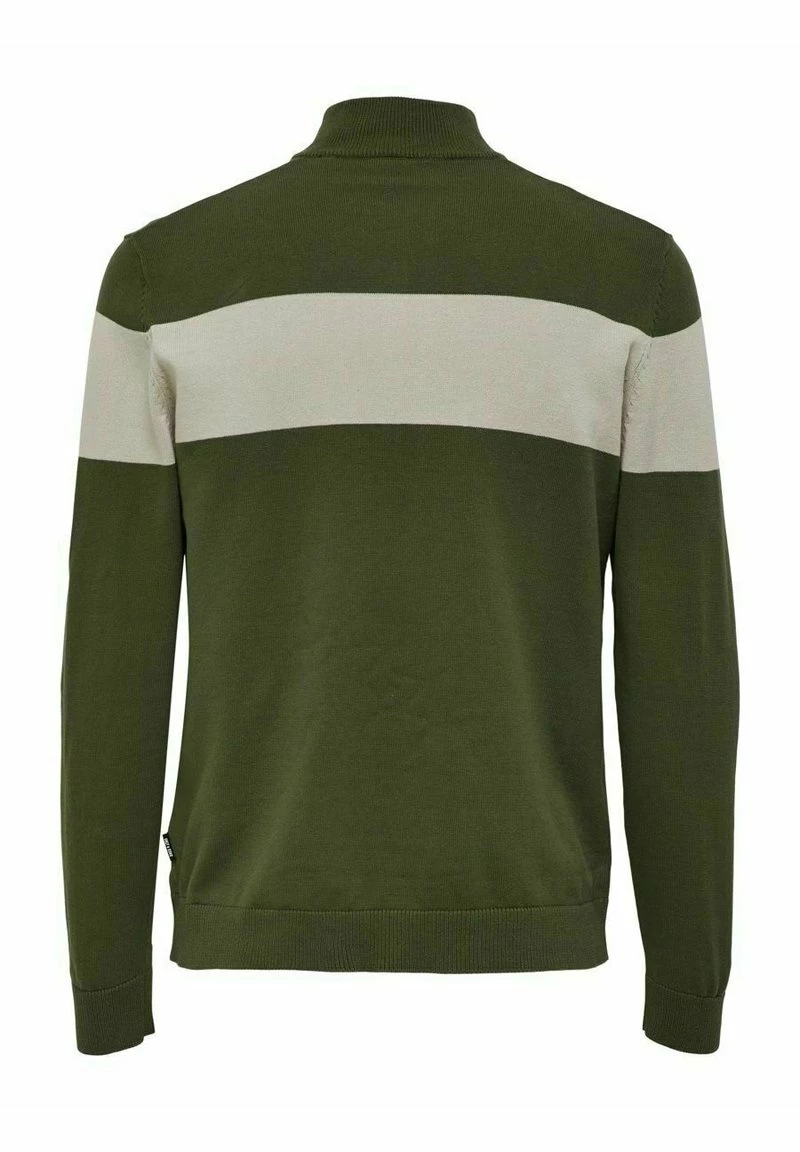 Only & Sons Herren ONSDON Strickpullover - Olive Night | Warm & Stilvoll 2 Only & Sons Herren ONSDON Strickpullover - Olive Night | Warm & Stilvoll – Bild 2