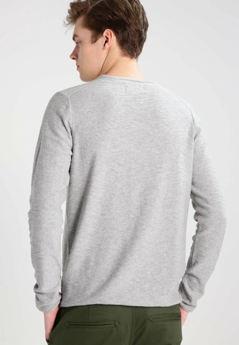 Only & Sons Herren ONSPALDIN Strickpullover - Medium Grey Melange | Moderner & Bequemer Herrenpullover 3 Only & Sons Herren ONSPALDIN Strickpullover - Medium Grey Melange | Moderner & Bequemer Herrenpullover – Bild 3